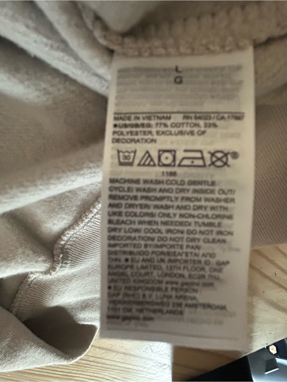 GAP Women's Light Gray Cream Sweatshirt with Pink Floral Embroidery - Picture 6 of 10